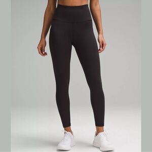 Lululemon 25” Wunder Train High Rise Tights with Pockets Black Leggings
